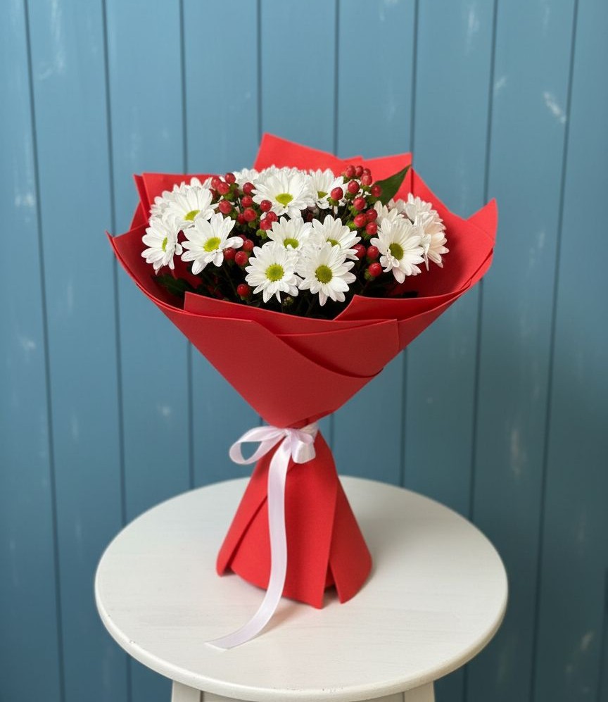 Букет цветов из: Хризантемы в Тацинской