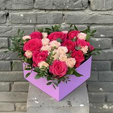 Цветочная композиция из Розы в коробке в Тацинской