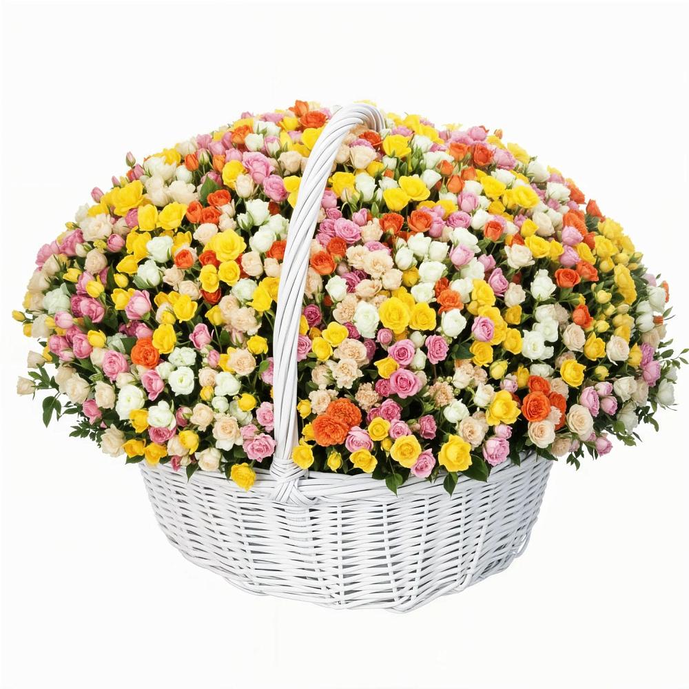 Премиум корзина Кустовых Роз в Тацинской Премиум букет из: Розы в Тацинской