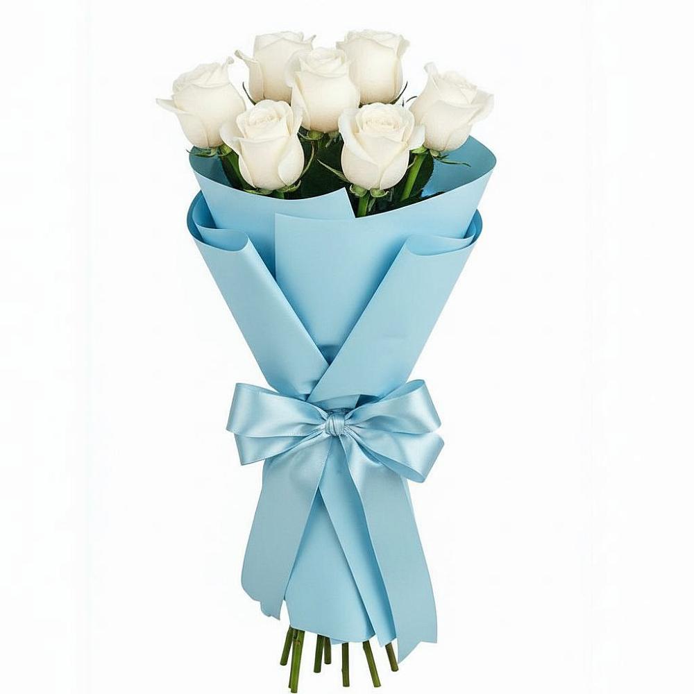 7 Белых роз Проуд в Тацинской Букет 7 белых роз Проуд в Тацинской