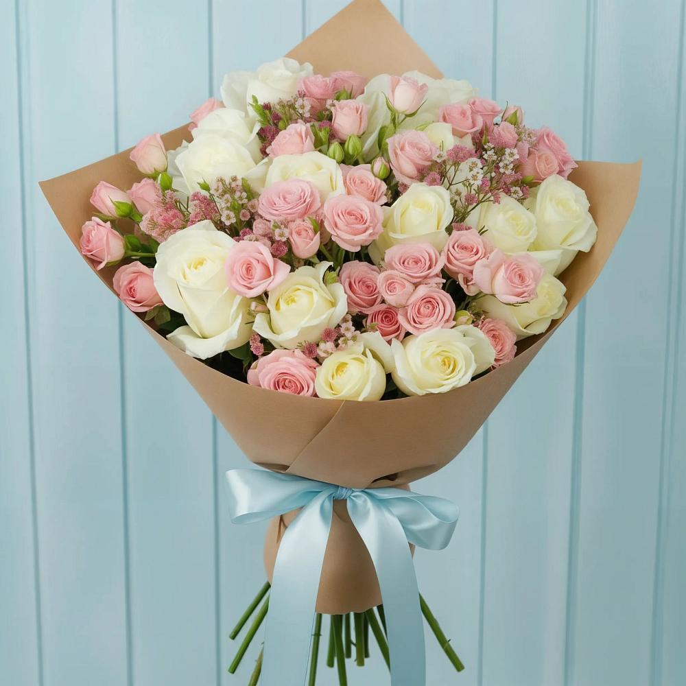 Букет романтичный подарок в Тацинской Букет цветов из: Розы в Тацинской