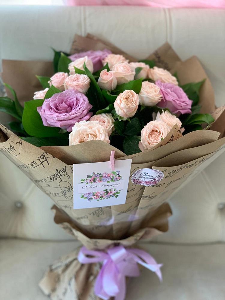 Букет розовая сирень в Тацинской Букет цветов из: Розы в Тацинской