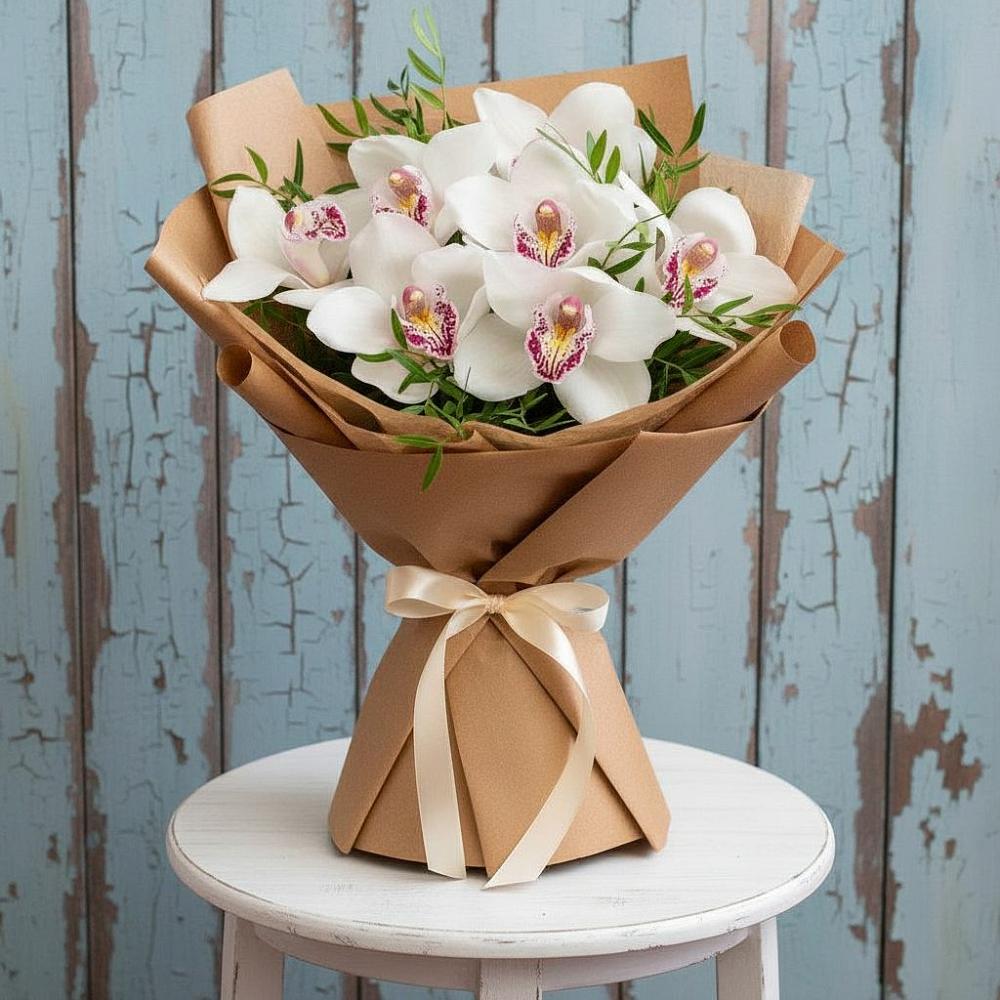 Букет цветов из: Орхидеи и Розы в Тацинской