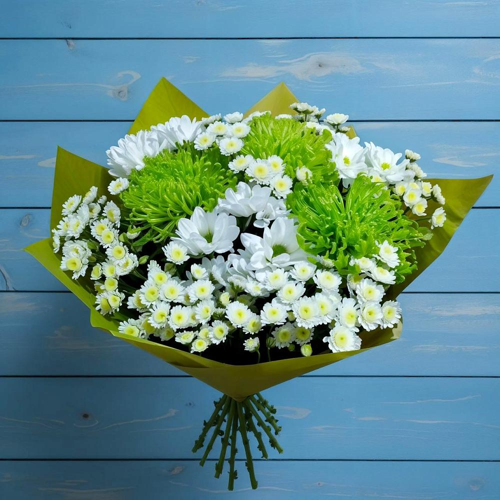Букет скромность  в Тацинской Букет цветов из: Хризантемы в Тацинской