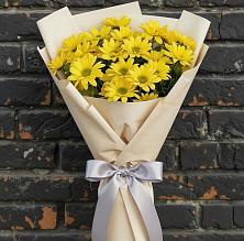 Букет Желтое настроение в Тацинской Букет цветов из:  Хризантемы в Тацинской
