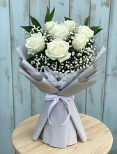 Букет из белых роз #REPLACE_PRED# Тацинской Букет цветов из:  Розы #REPLACE_PRED# Тацинской