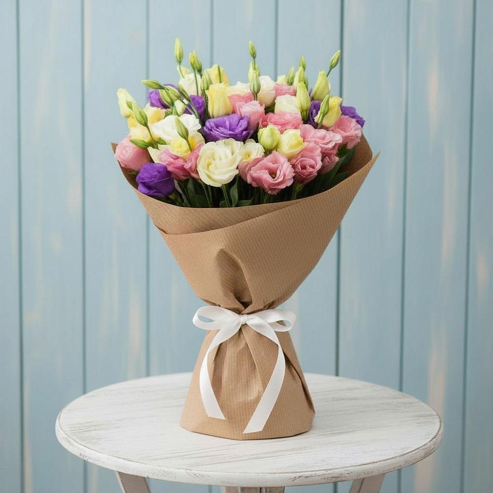 Букет Цветная эустома в Тацинской Букет цветов из: Лизиантусы в Тацинской