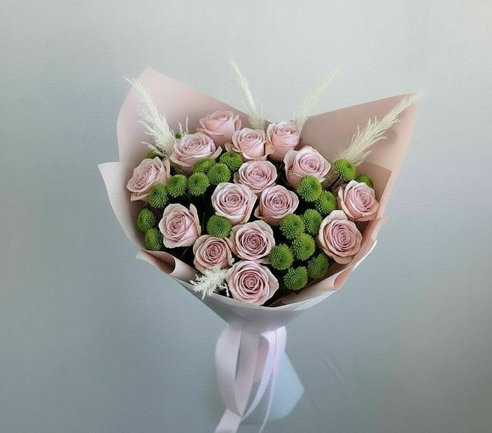 Букет доброе утро в Тацинской Букет цветов из: Розы и Хризантемы в Тацинской