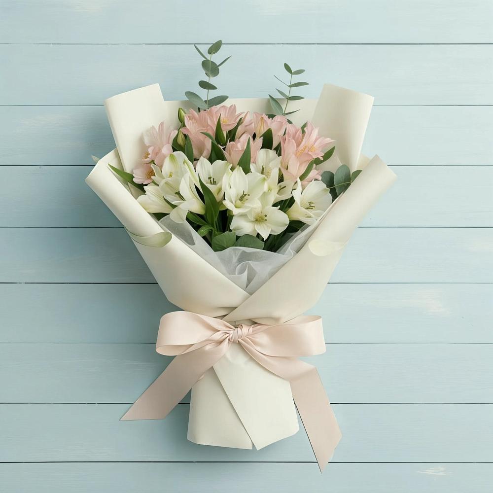 Букет Утренний поцелуй в Тацинской Букет цветов из: Альстромерии в Тацинской