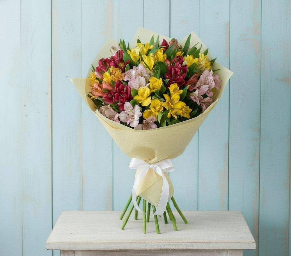 Букет цветов из: Альстромерии в Тацинской