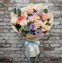 Букет Феерия в Тацинской Букет цветов из:  Розы, Лизиантусы и Гвоздики в Тацинской